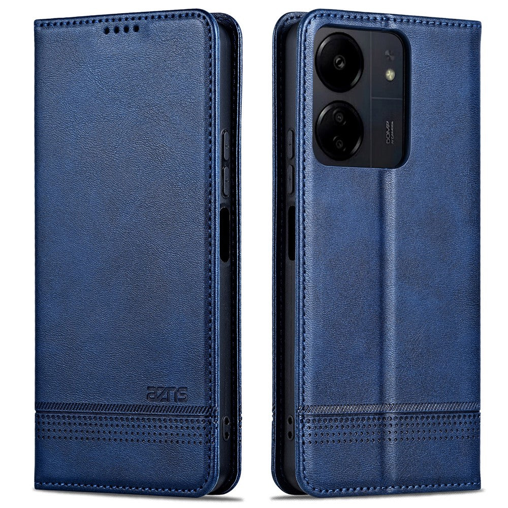 AZNS Läderfodral för Xiaomi 13C 4G / 13C 5G / Poco C65 4G / Poco M6 5G / 13R 5G Plånboksfodral med magnetiskt skydd för mobilen