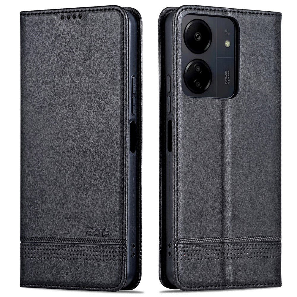 AZNS Läderfodral för Xiaomi 13C 4G / 13C 5G / Poco C65 4G / Poco M6 5G / 13R 5G Plånboksfodral med magnetiskt skydd för mobilen
