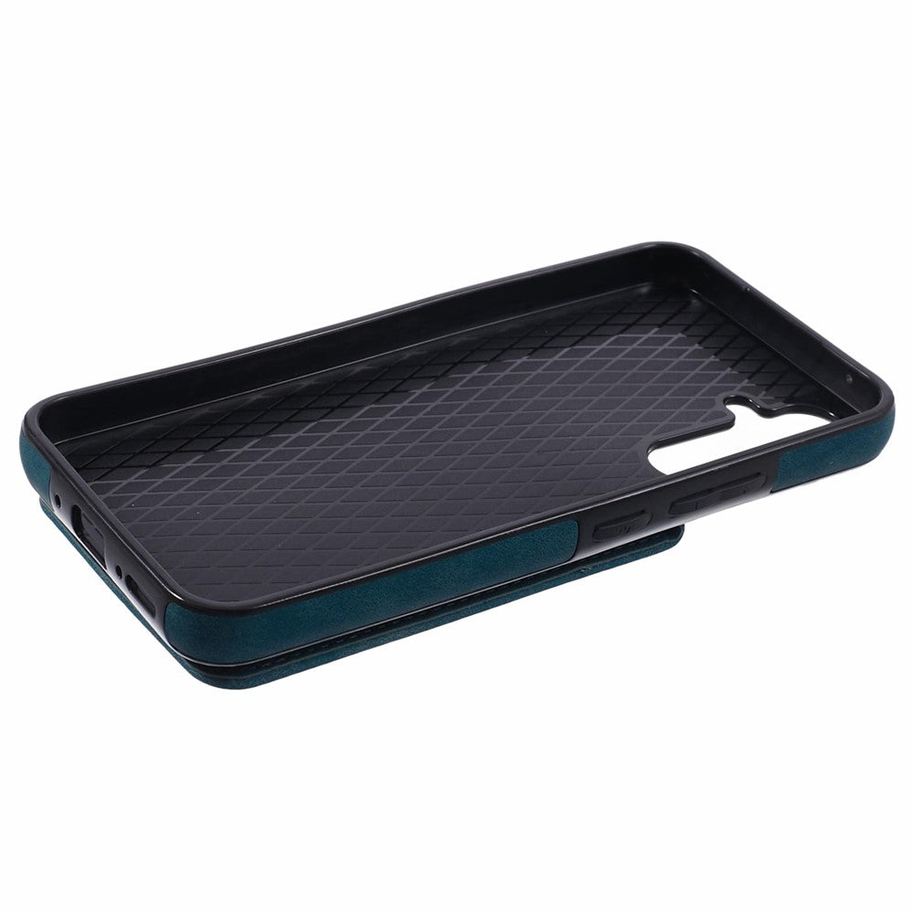 For Samsung Galaxy S24+ Magnetic Case Retro PU+TPU Kickstand Back Cover