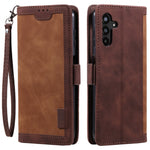 Leather Case for Samsung Galaxy A55 5G Retro Splicing Wallet Phone Cover