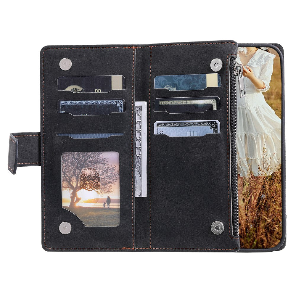 For Samsung Galaxy A55 5G Wallet Case Rhombus PU Leather Flip Phone Cover with Strap