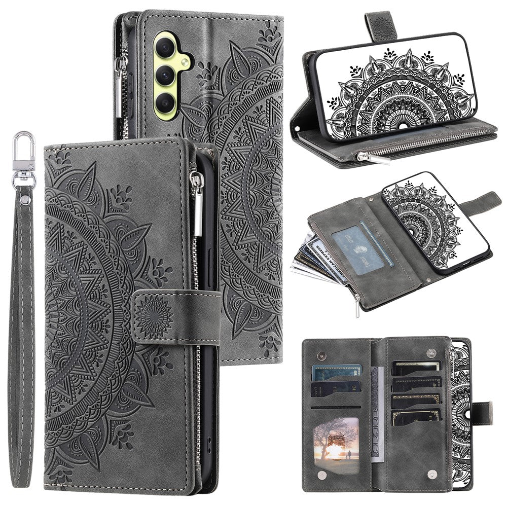 Til Samsung Galaxy A35 5G Telefoncover Pung med Kortholder Lædercover
