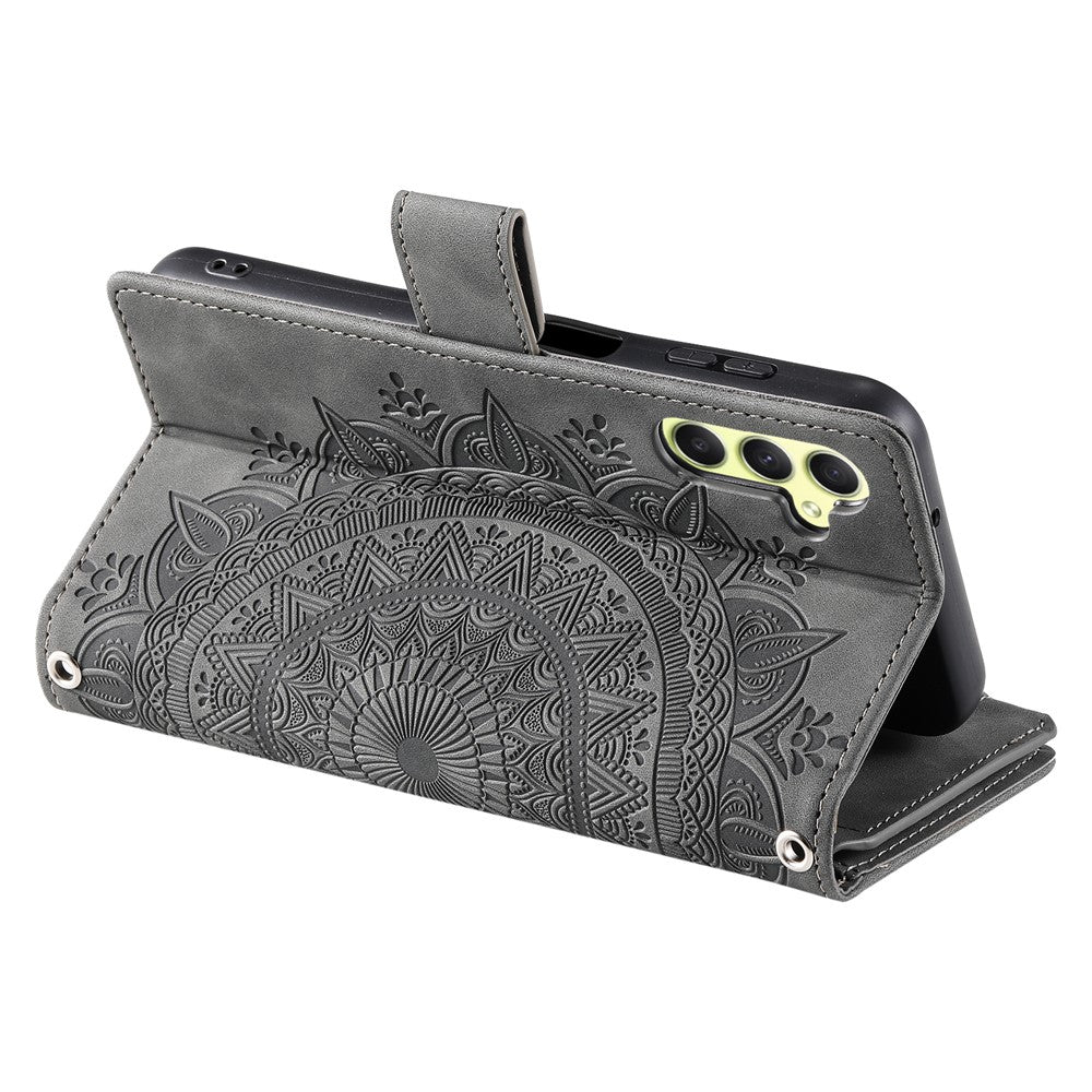 Til Samsung Galaxy A35 5G Telefoncover Pung med Kortholder Lædercover