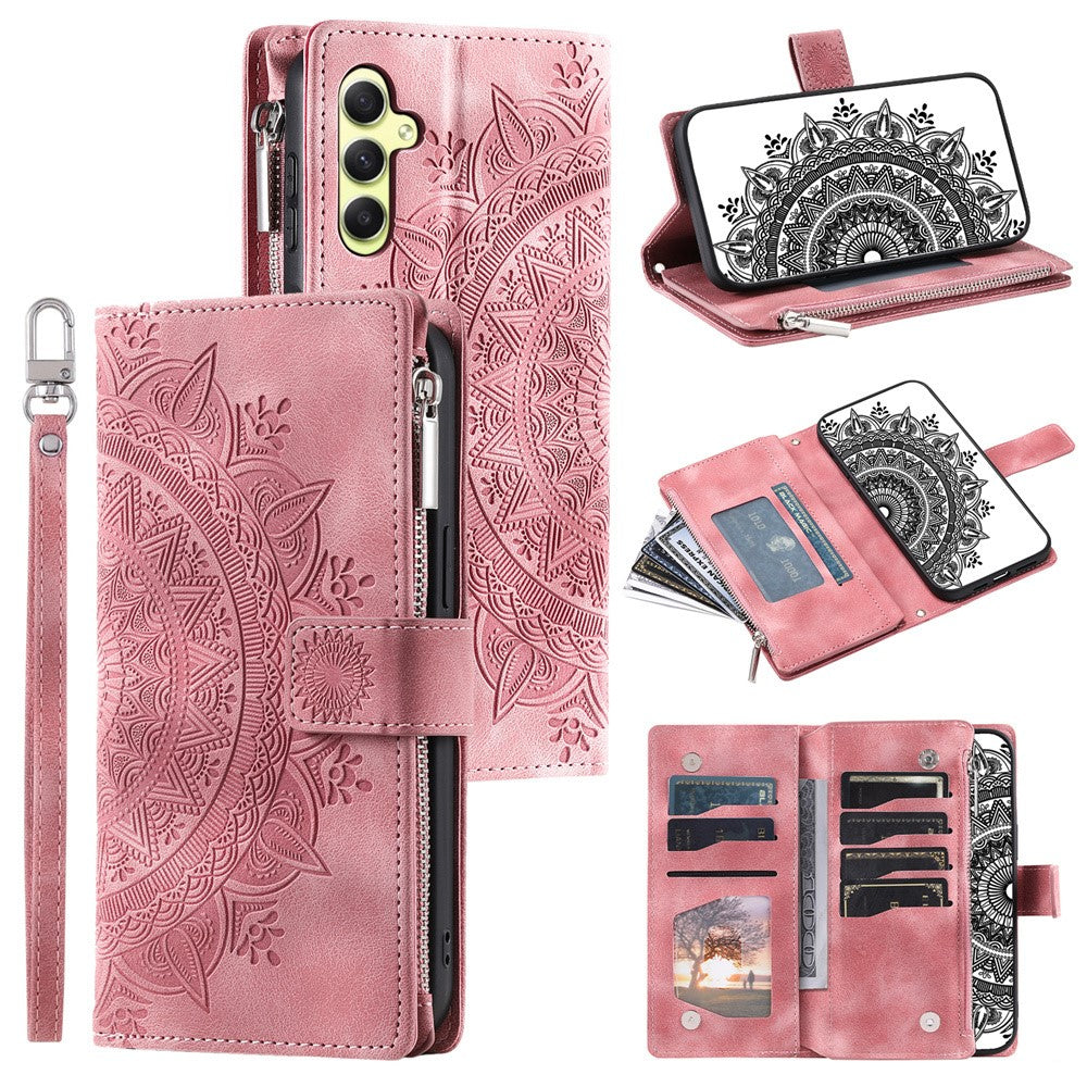 Til Samsung Galaxy A35 5G Telefoncover Pung med Kortholder Lædercover