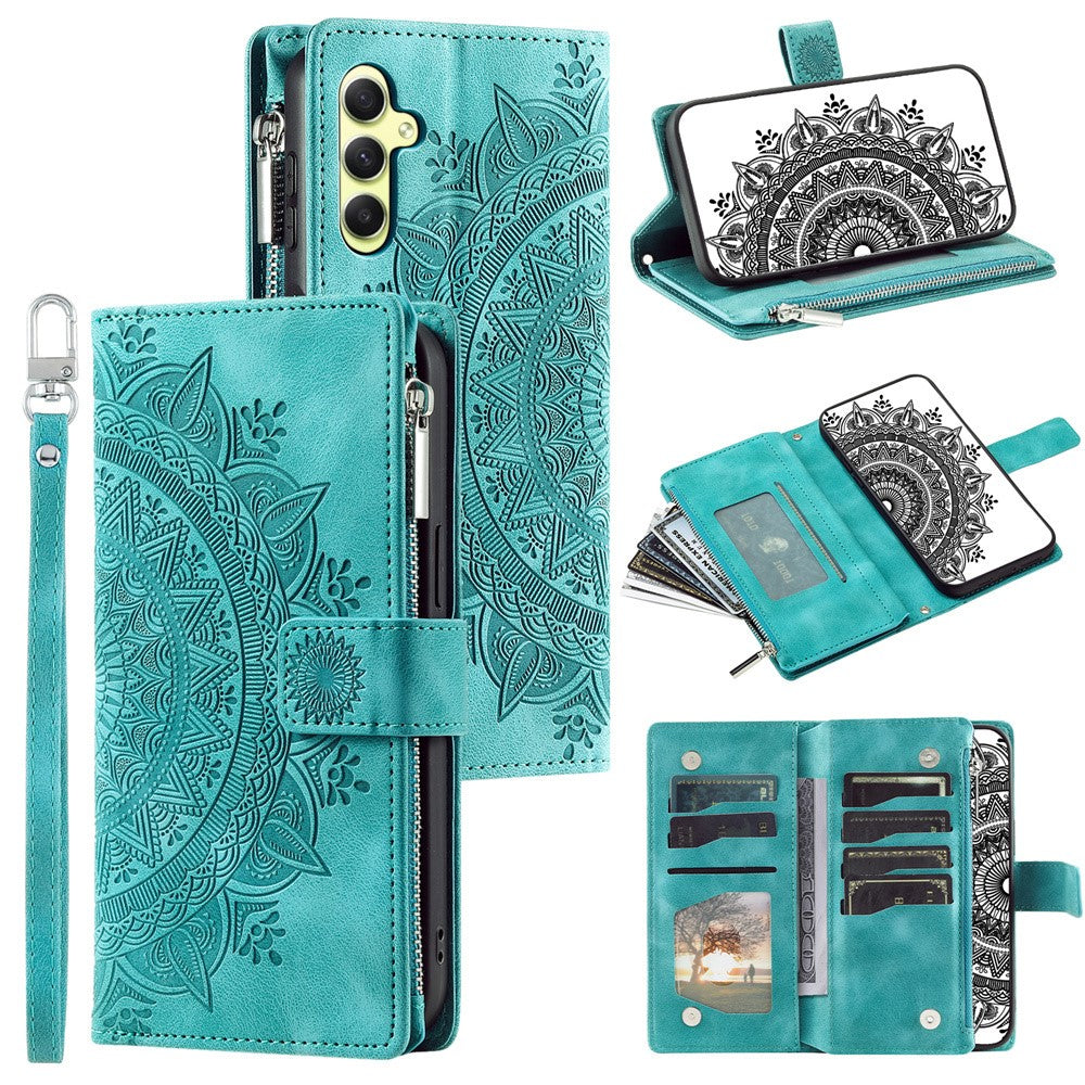 Til Samsung Galaxy A35 5G Telefoncover Pung med Kortholder Lædercover