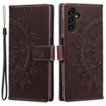Til Samsung Galaxy A35 5G Pung Etui Mandala Mønster Blomst PU Læder Telefoncover