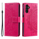 Til Samsung Galaxy A35 5G Pung Etui Mandala Mønster Blomst PU Læder Telefoncover