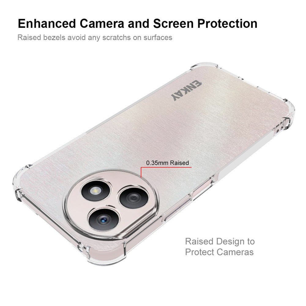 ENKAY HAT PRINCE TPU Phone Cover for Honor X50i+ 5G Case Anti-slip Strip Edge Mobile Shell