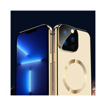 Case for iPhone 13 Pro Max Tempered Glass+Magnetic Adsorption Metal Phone Cover with Safety Lock