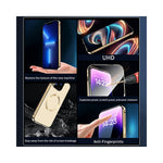 Case for iPhone 13 Pro Max Tempered Glass+Magnetic Adsorption Metal Phone Cover with Safety Lock