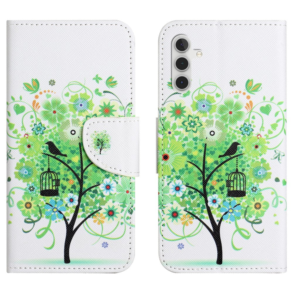 Samsung Galaxy A55 5G Magnetiskt mobilskal Mönsterdesign Folio Läderfodral