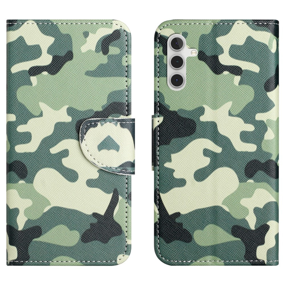 Samsung Galaxy A55 5G Magnetiskt mobilskal Mönsterdesign Folio Läderfodral