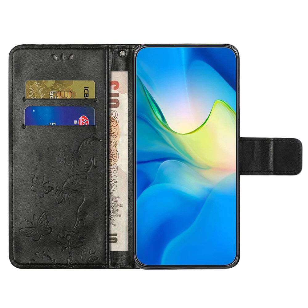 Til Samsung Galaxy A55 5G Cover Personlig Tryk Sommerfugl Læder Telefoncover