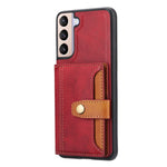 For Samsung Galaxy S24 Cell Phone Case Calf Texture Card Holder PU Leather+TPU Cover
