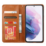 For Samsung Galaxy S24+ Cell Phone Case Magnetic Closing Flip Stand Leather Wallet Cover
