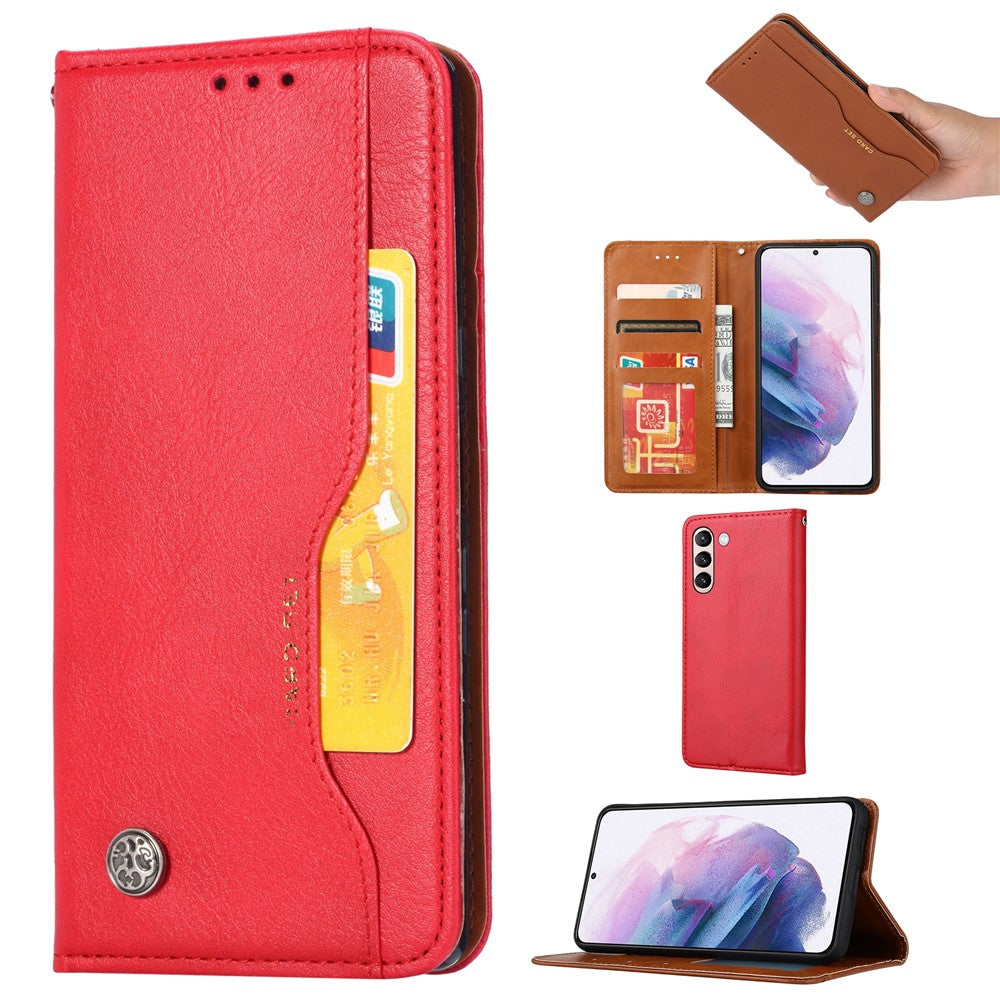 For Samsung Galaxy S24+ Cell Phone Case Magnetic Closing Flip Stand Leather Wallet Cover