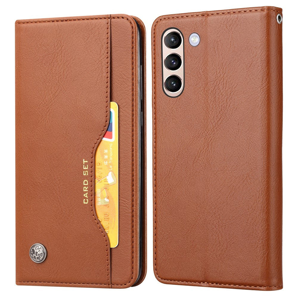 For Samsung Galaxy S24 Cell Phone Case Magnetic Closing PU Leather Wallet Cover