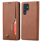 For Samsung Galaxy S24 Ultra Cell Phone Case Magnetic Closing PU Leather Stand Cover