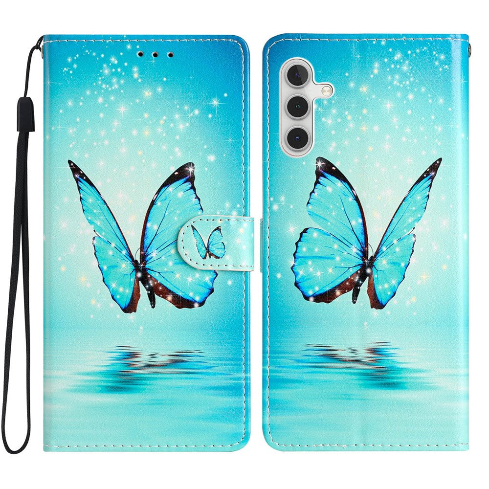 Til Samsung Galaxy A35 5G pungomslag i læder med magnetisk flip-telefonetui