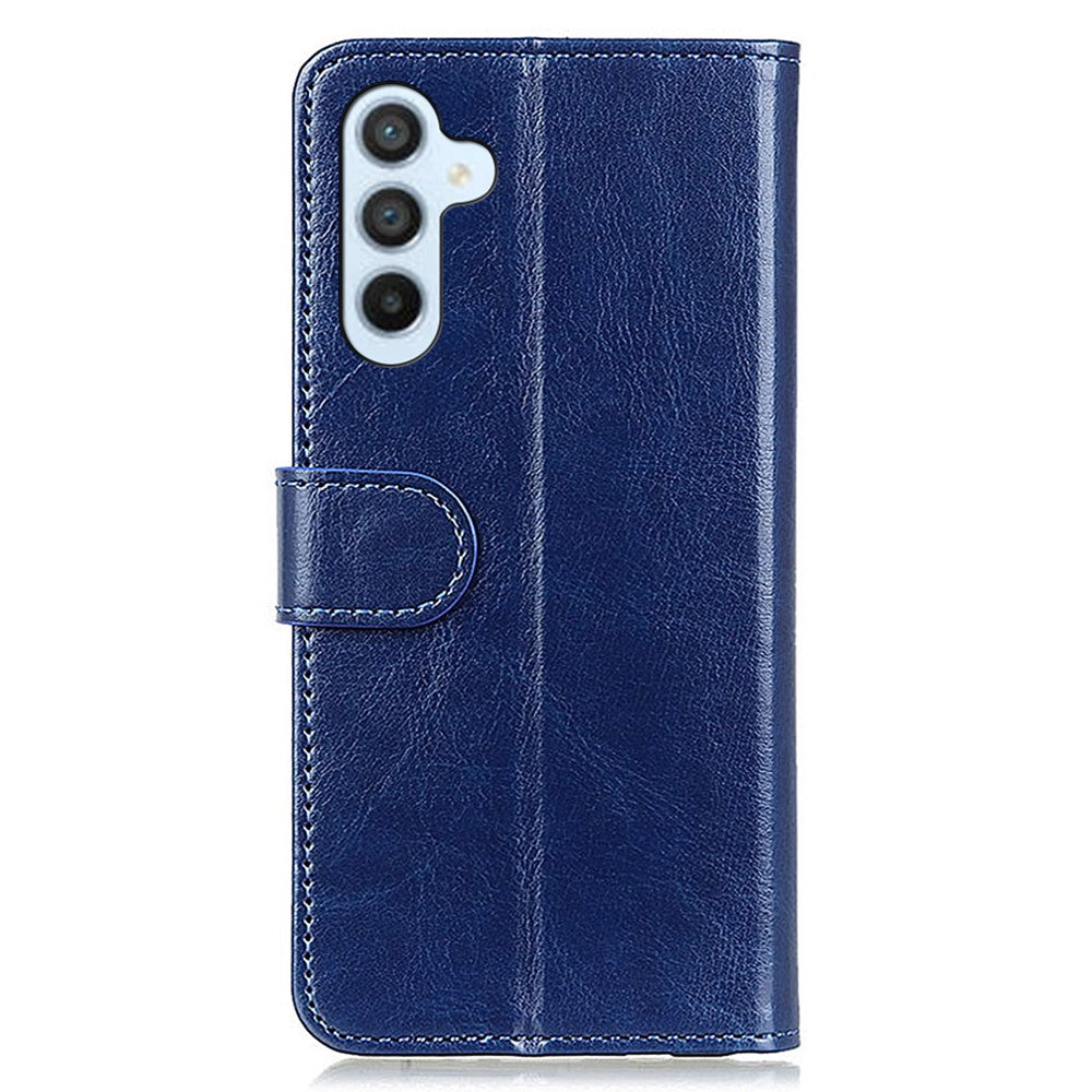 Samsung Galaxy A55 5G skal reptåligt Crazy Horse-textur PU-läder mobilstativ