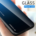 Til Samsung Galaxy A55 5G Mobiltelefonetui Gradientfarve TPU+PC+Hærdet glas bagside