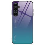 Til Samsung Galaxy A55 5G Mobiltelefonetui Gradientfarve TPU+PC+Hærdet glas bagside
