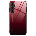 Til Samsung Galaxy A55 5G Mobiltelefonetui Gradientfarve TPU+PC+Hærdet glas bagside