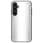 Samsung Galaxy A55 5G-skal i kolfiberstruktur med härdat glas + TPU-baksida