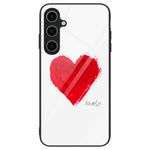 Til Samsung Galaxy A55 5G Mobiltelefoncover Stødsikkert TPU+PC+Hærdet Glas Mønstret Cover