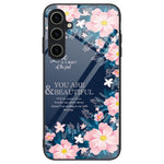 Til Samsung Galaxy A55 5G Mobiltelefoncover Stødsikkert TPU+PC+Hærdet Glas Mønstret Cover