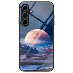 Til Samsung Galaxy A55 5G Mobiltelefoncover Stødsikkert TPU+PC+Hærdet Glas Mønstret Cover