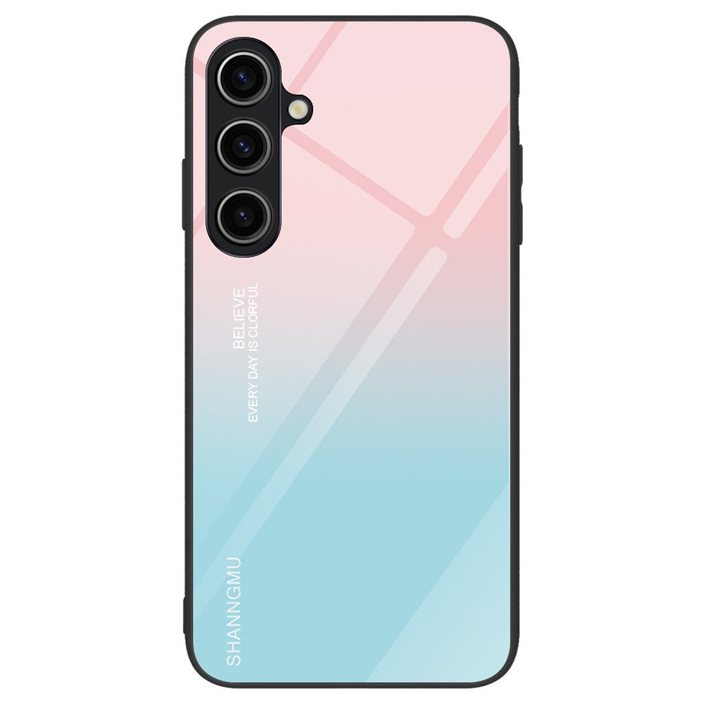 Til Samsung Galaxy A55 5G Mobiltelefoncover Stødsikkert TPU+PC+Hærdet Glas Mønstret Cover
