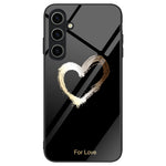 Til Samsung Galaxy A55 5G Mobiltelefoncover Stødsikkert TPU+PC+Hærdet Glas Mønstret Cover