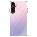 Til Samsung Galaxy A55 5G Mobiltelefoncover Stødsikkert TPU+PC+Hærdet Glas Mønstret Cover