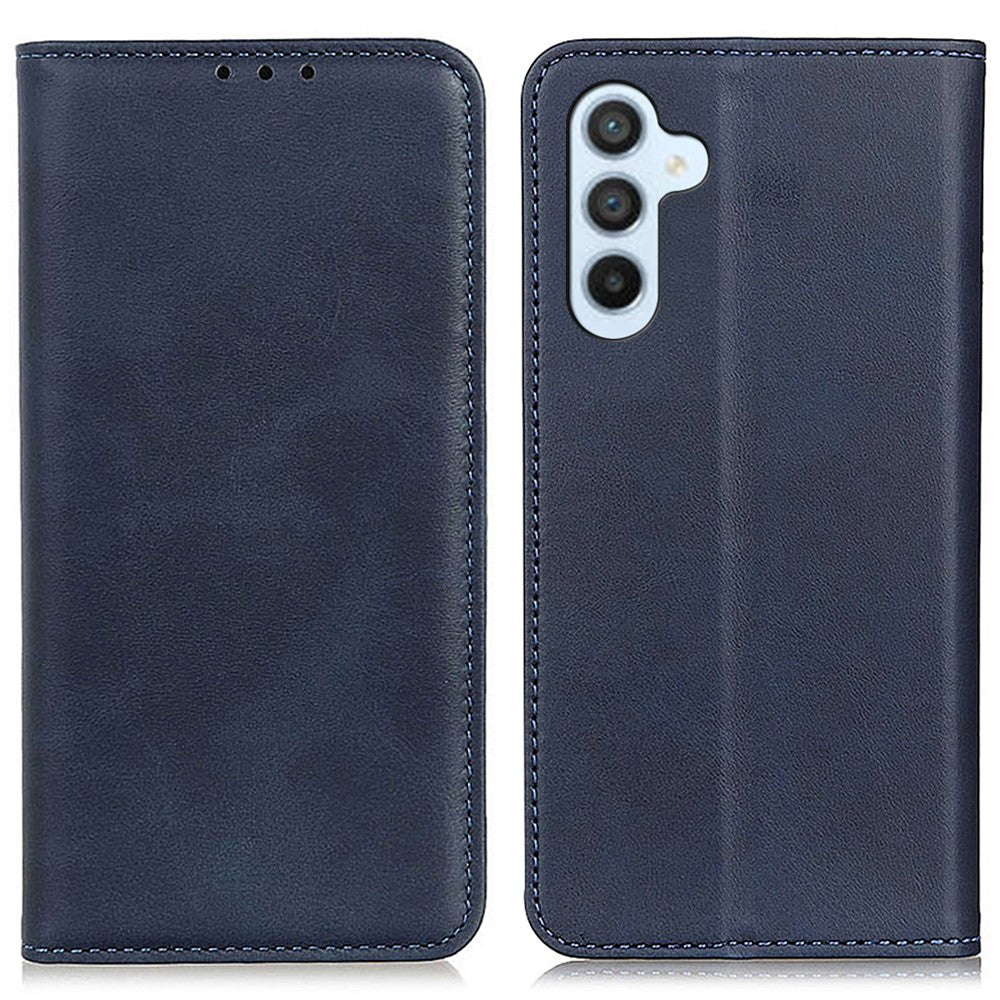 Til Samsung Galaxy A55 5G Splitlæder Magnetisk Telefonetui Okselæder Tekstur Pung Cover