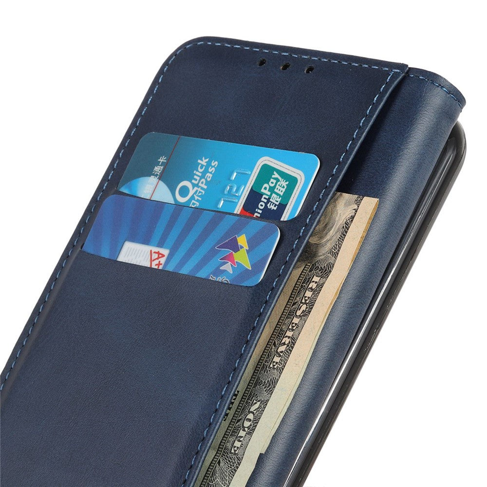 Til Samsung Galaxy A55 5G Splitlæder Magnetisk Telefonetui Okselæder Tekstur Pung Cover
