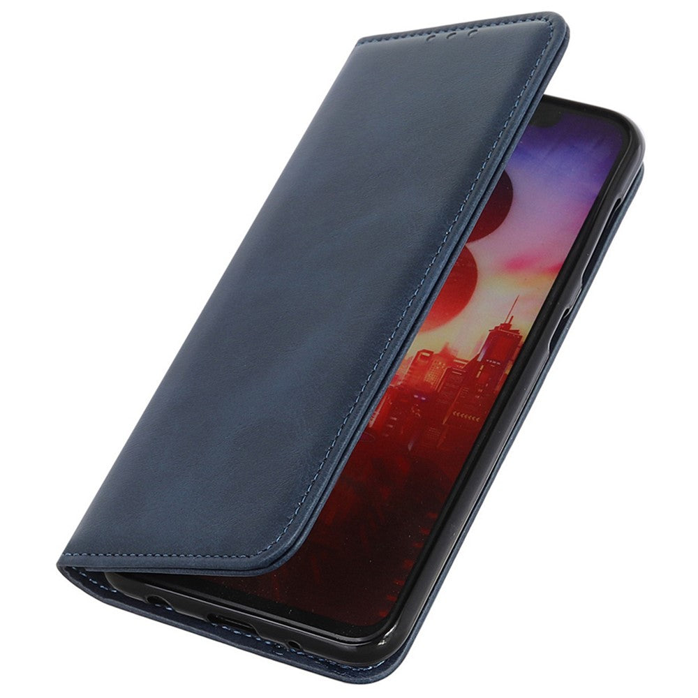 Til Samsung Galaxy A55 5G Splitlæder Magnetisk Telefonetui Okselæder Tekstur Pung Cover