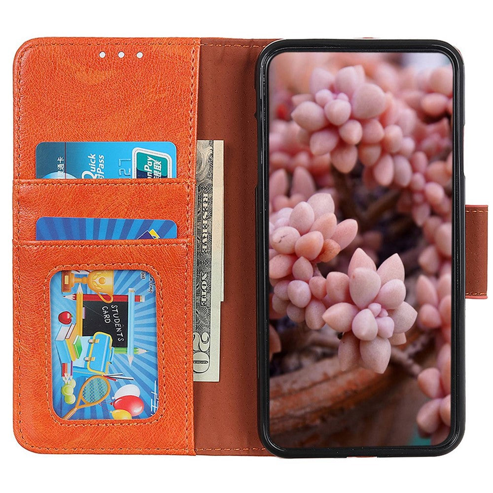 Til Samsung Galaxy A55 5G Etui i Spaltet Læder Nappa Tekstur Telefoncover
