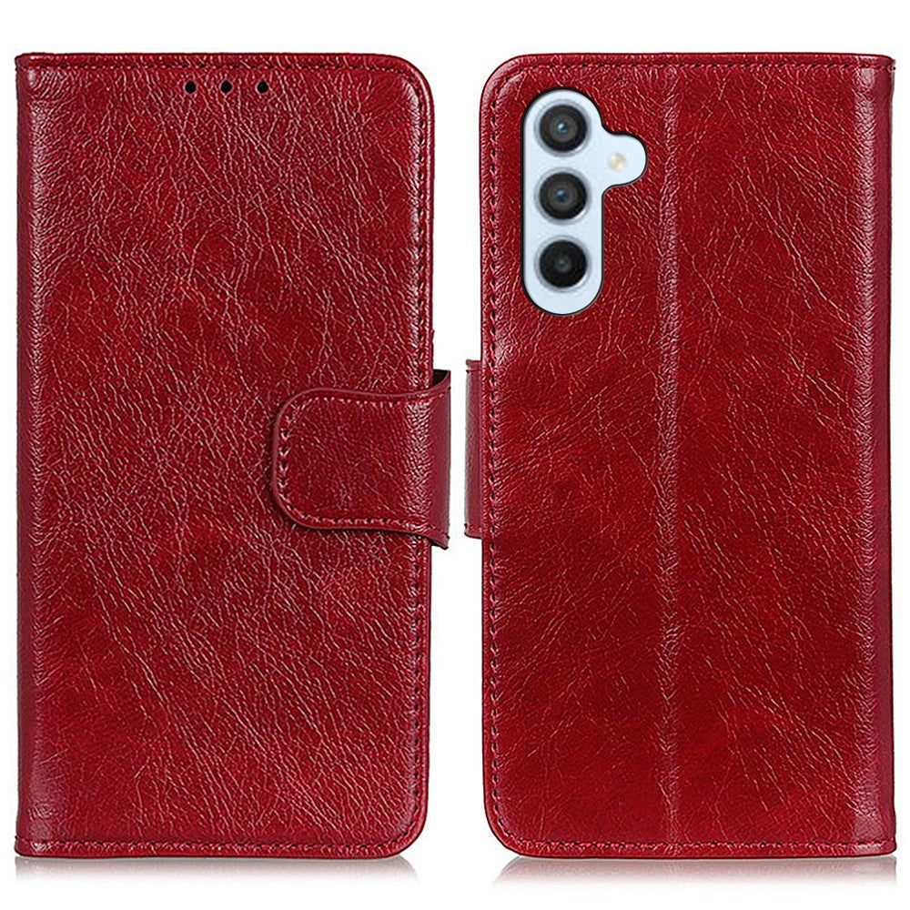 Til Samsung Galaxy A55 5G Etui i Spaltet Læder Nappa Tekstur Telefoncover
