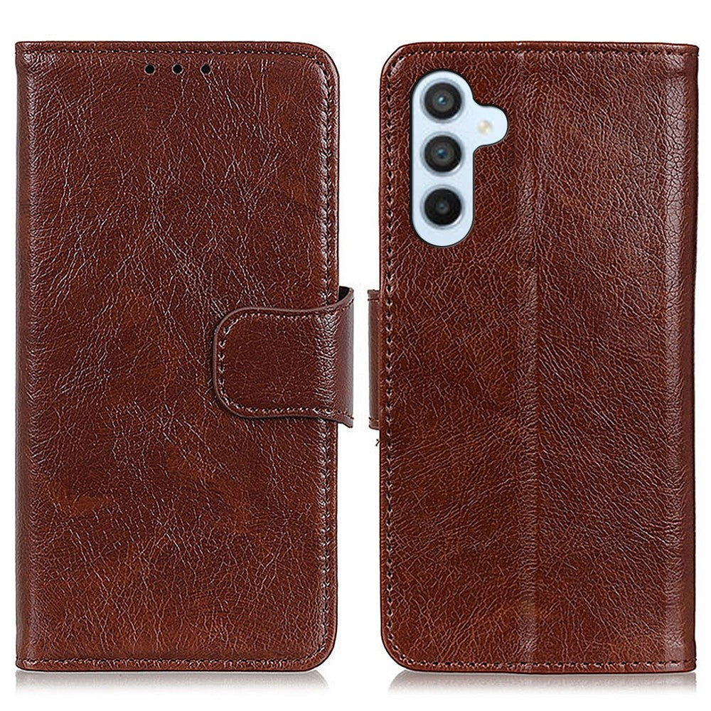 Til Samsung Galaxy A55 5G Etui i Spaltet Læder Nappa Tekstur Telefoncover
