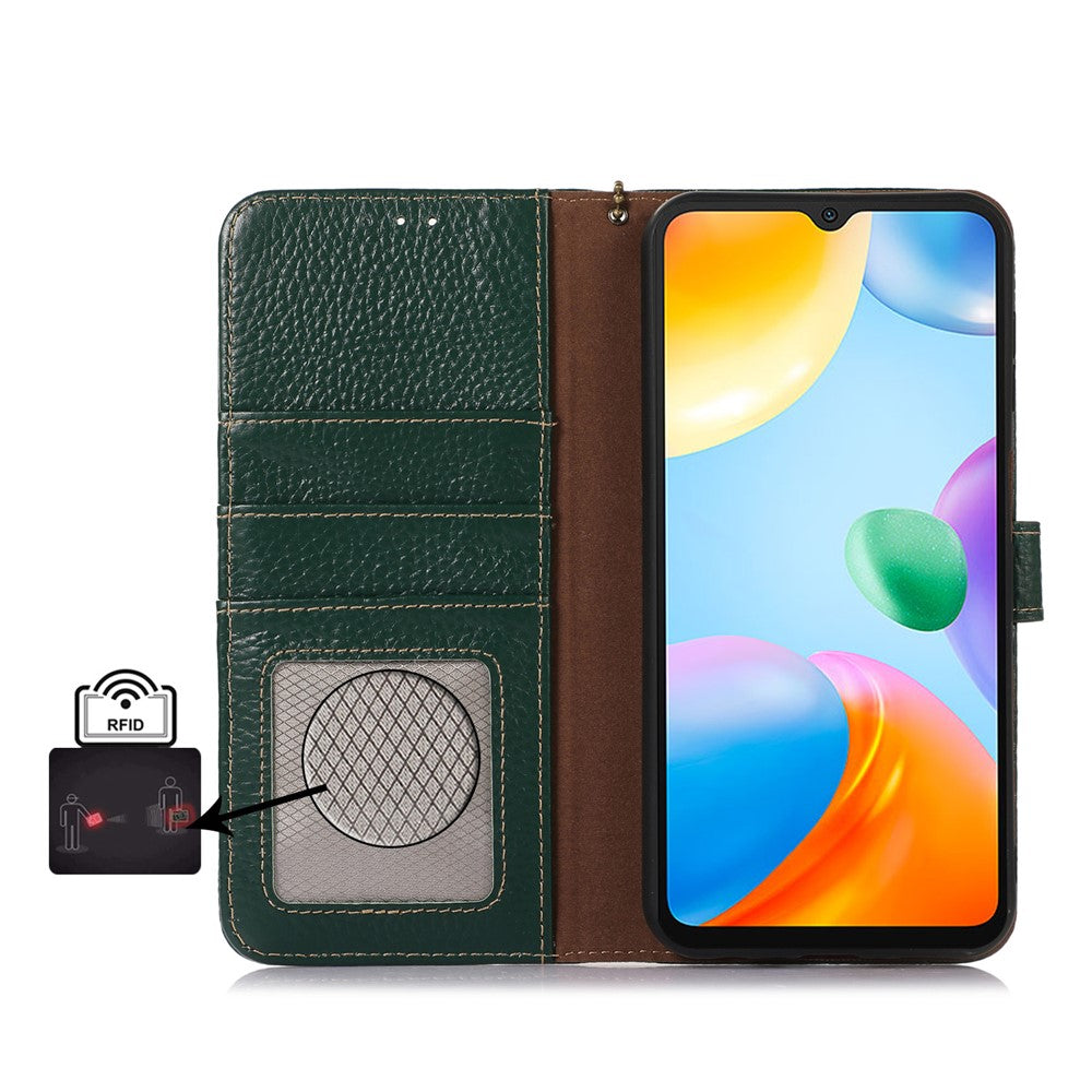For Xiaomi Poco C65 4G / Redmi 13C Litichi Texture Case with RFID Blocking