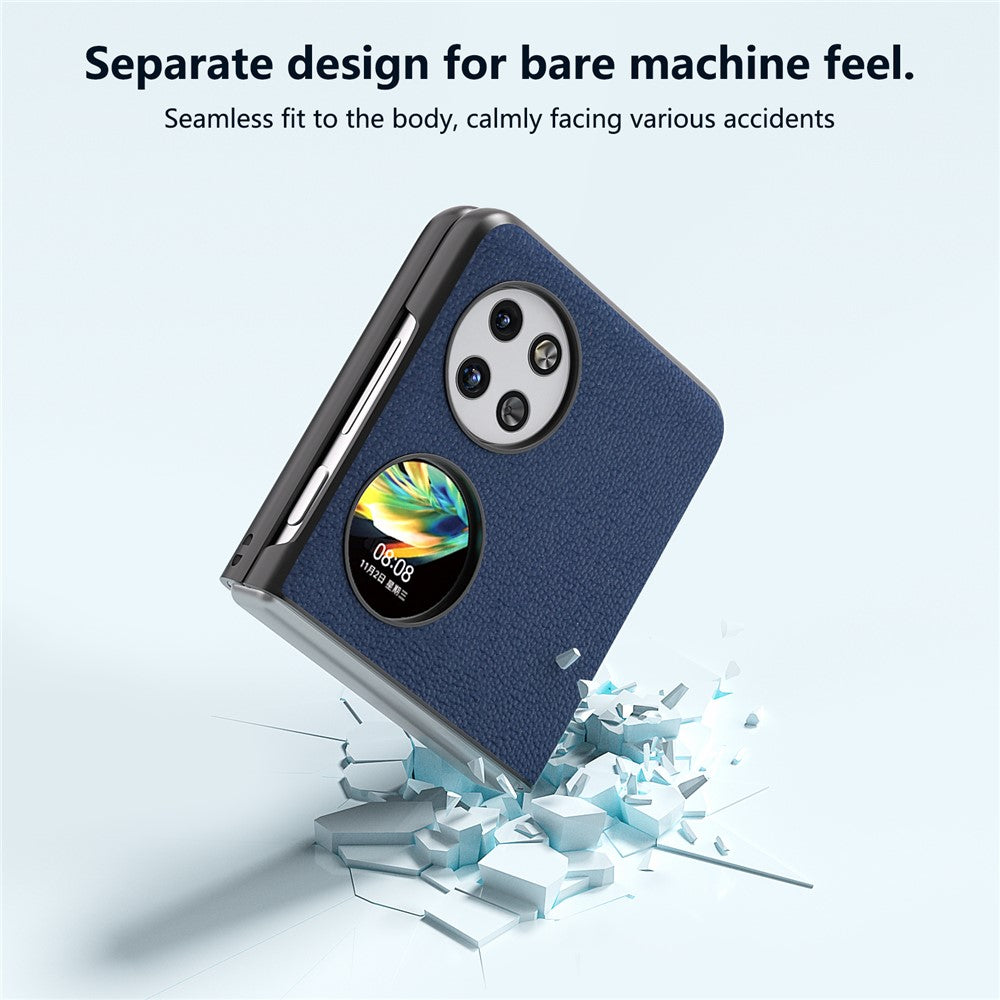 ABEEL För Huawei Pocket 2 mobilskal Äkta Koläder Flipfodral Design