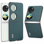 ABEEL För Huawei Pocket 2 mobilskal Äkta Koläder Flipfodral Design