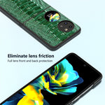 ABEEL For Huawei Pocket 2 Genuine Cow Leather Case Crocodile Texture Cover