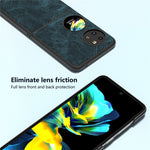 ABEEL För Huawei Pocket 2 PU-läderfodral med litchitextur