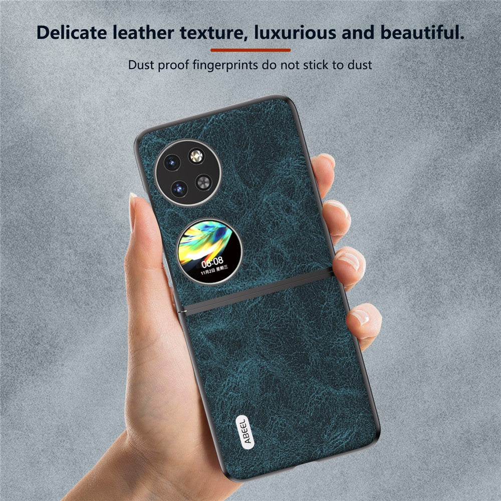 ABEEL För Huawei Pocket 2 PU-läderfodral med litchitextur