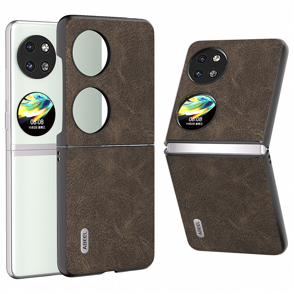 ABEEL För Huawei Pocket 2 PU-läderfodral med litchitextur
