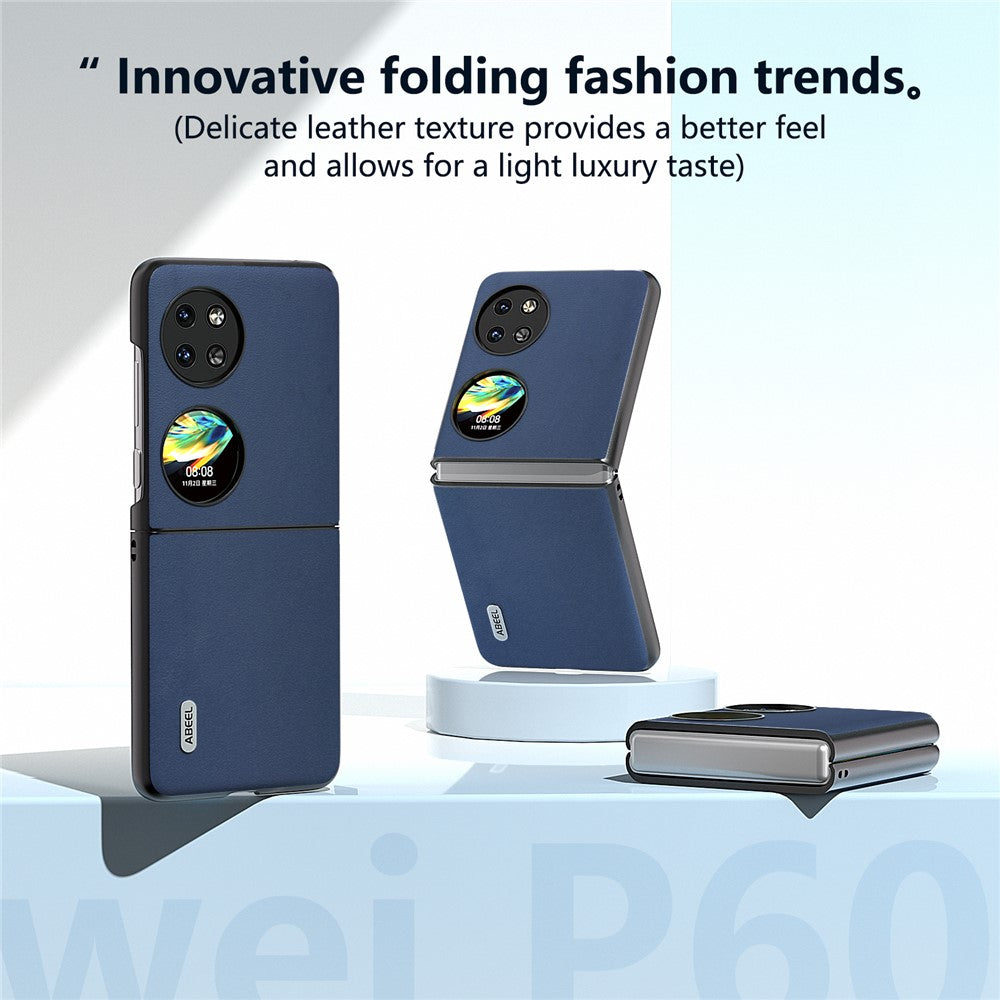 ABEEL For Huawei Pocket 2 Back Case Genuine Cow Leather Nappa Texture Cover
