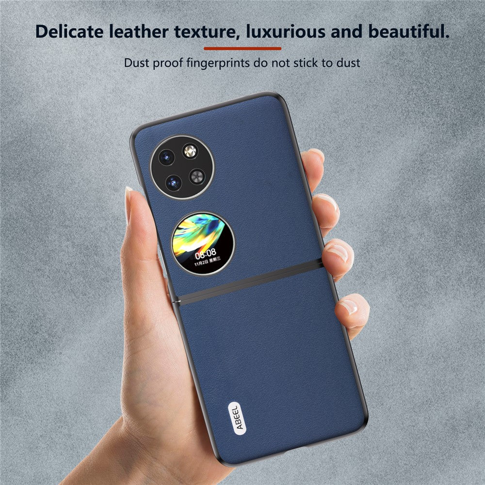 ABEEL For Huawei Pocket 2 Back Case Genuine Cow Leather Nappa Texture Cover