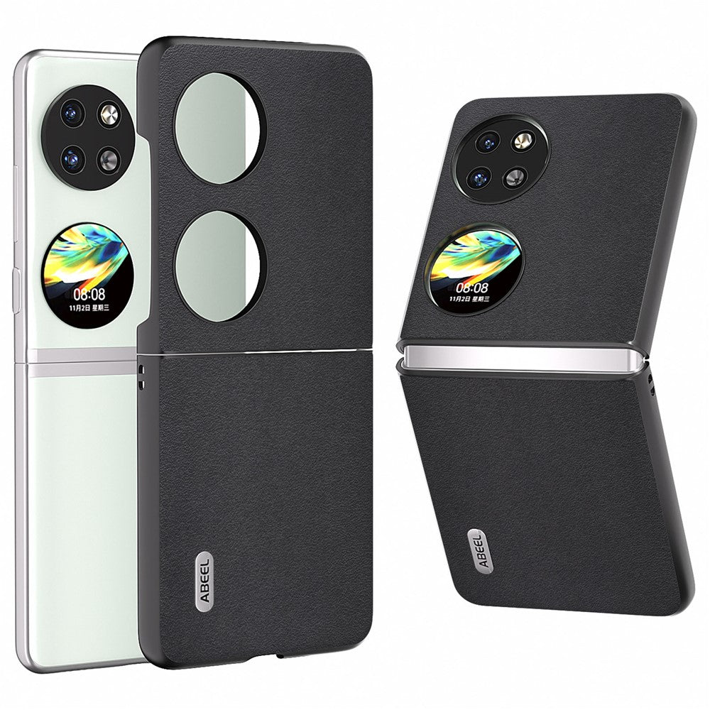 ABEEL For Huawei Pocket 2 Back Case Genuine Cow Leather Nappa Texture Cover